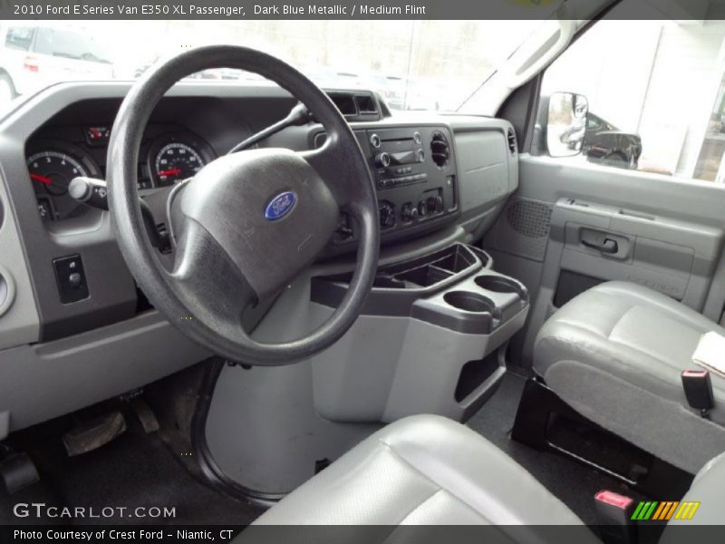Dark Blue Metallic / Medium Flint 2010 Ford E Series Van E350 XL Passenger