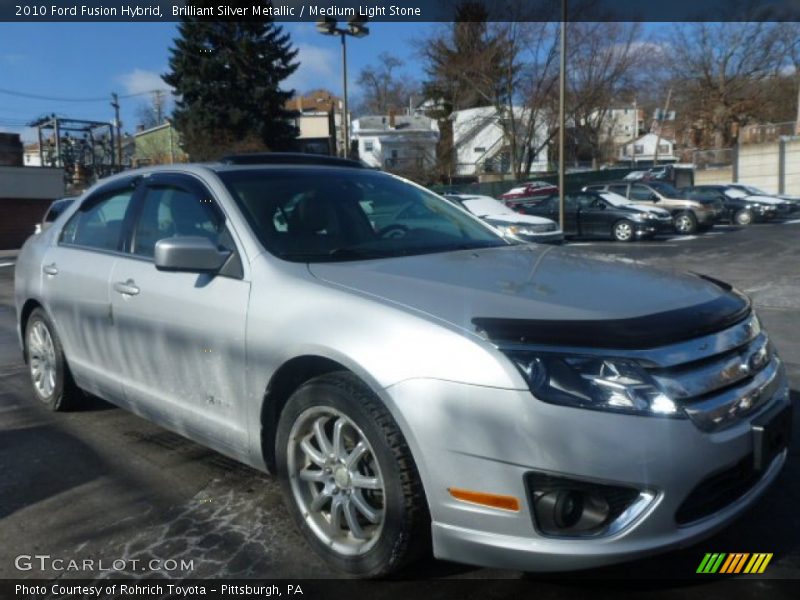 Brilliant Silver Metallic / Medium Light Stone 2010 Ford Fusion Hybrid