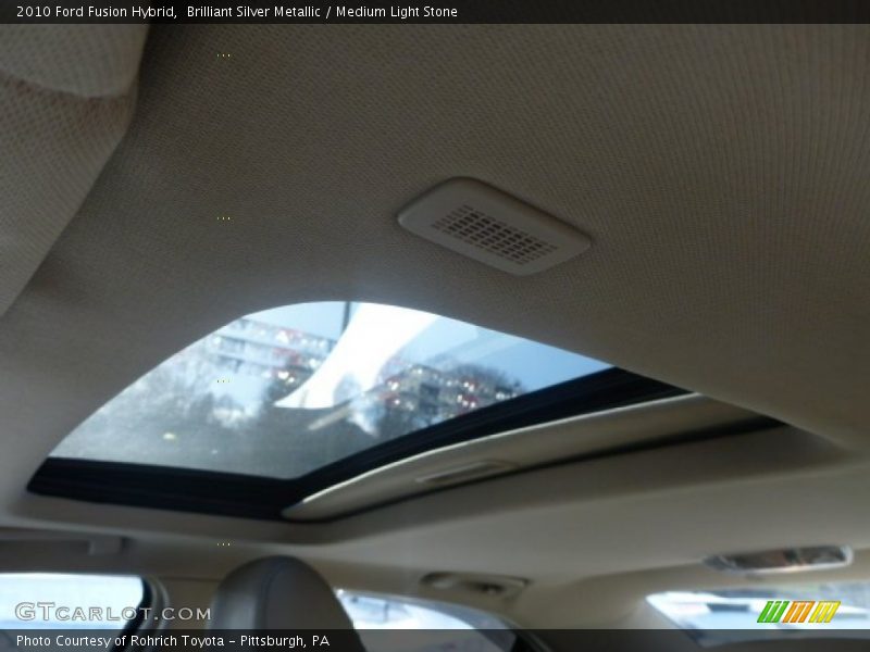 Brilliant Silver Metallic / Medium Light Stone 2010 Ford Fusion Hybrid
