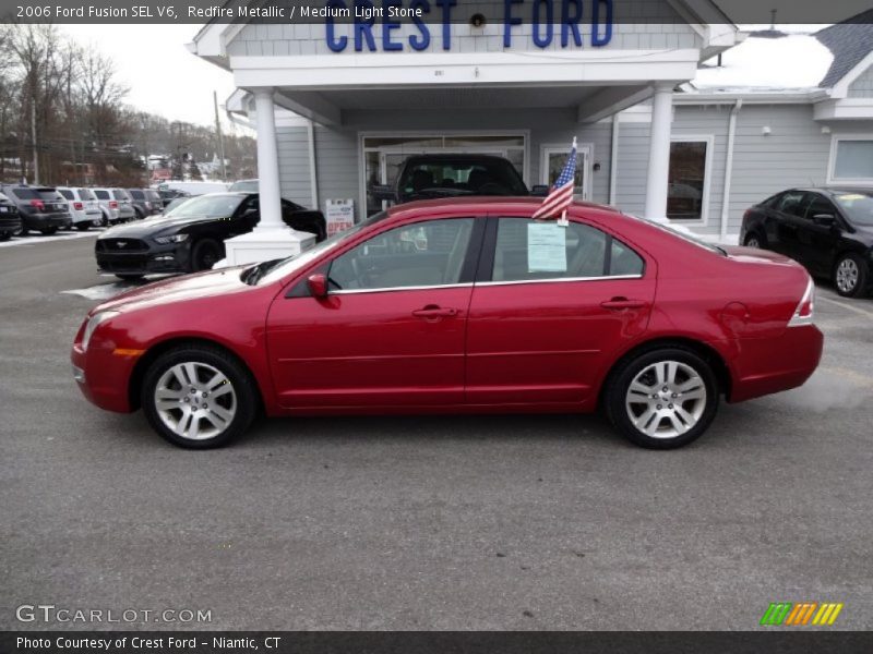 Redfire Metallic / Medium Light Stone 2006 Ford Fusion SEL V6