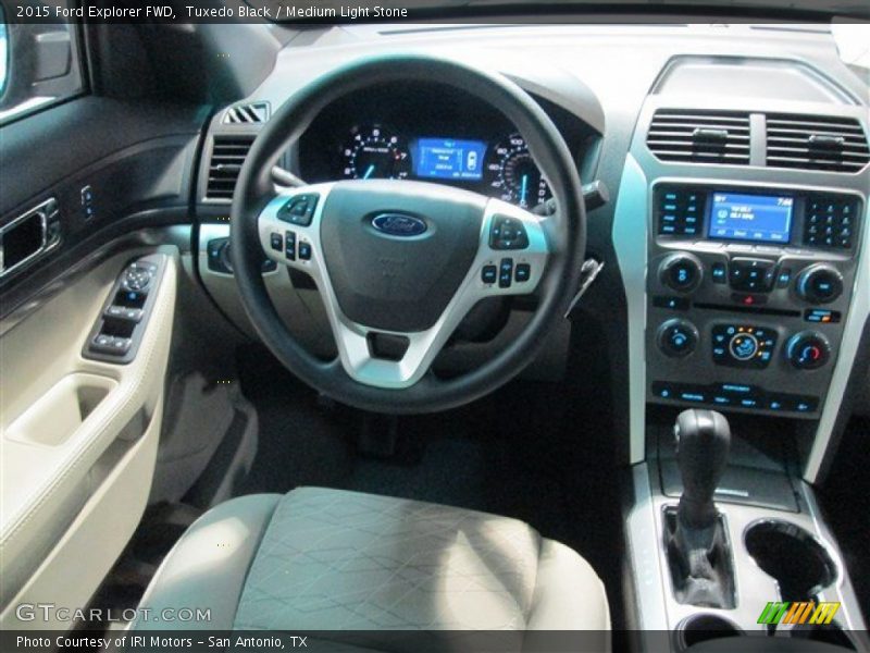 Tuxedo Black / Medium Light Stone 2015 Ford Explorer FWD