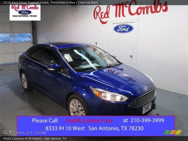 Performance Blue / Charcoal Black 2015 Ford Focus Titanium Sedan