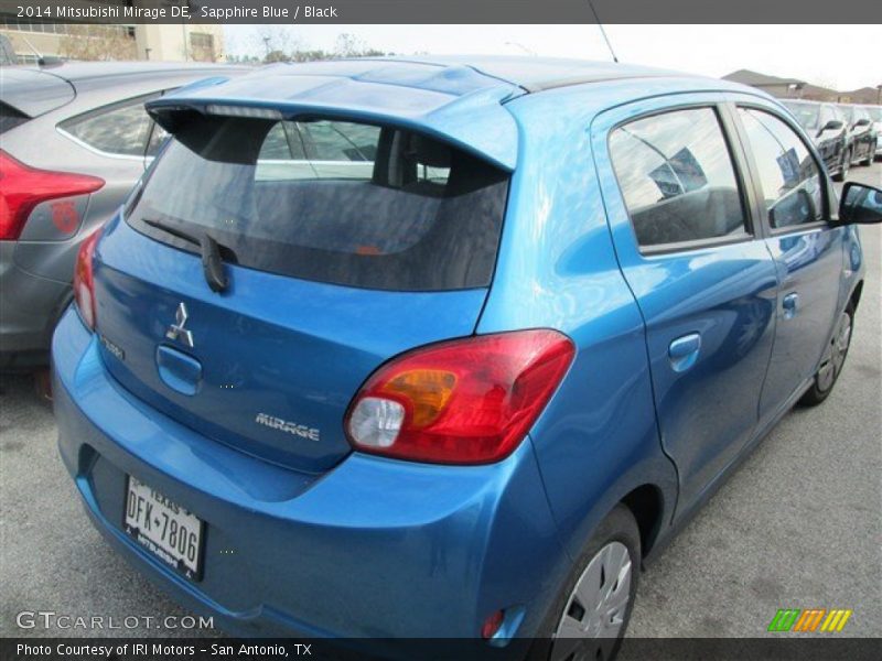 Sapphire Blue / Black 2014 Mitsubishi Mirage DE