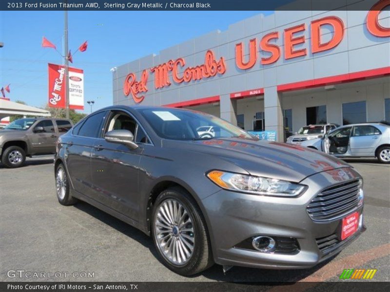 Sterling Gray Metallic / Charcoal Black 2013 Ford Fusion Titanium AWD