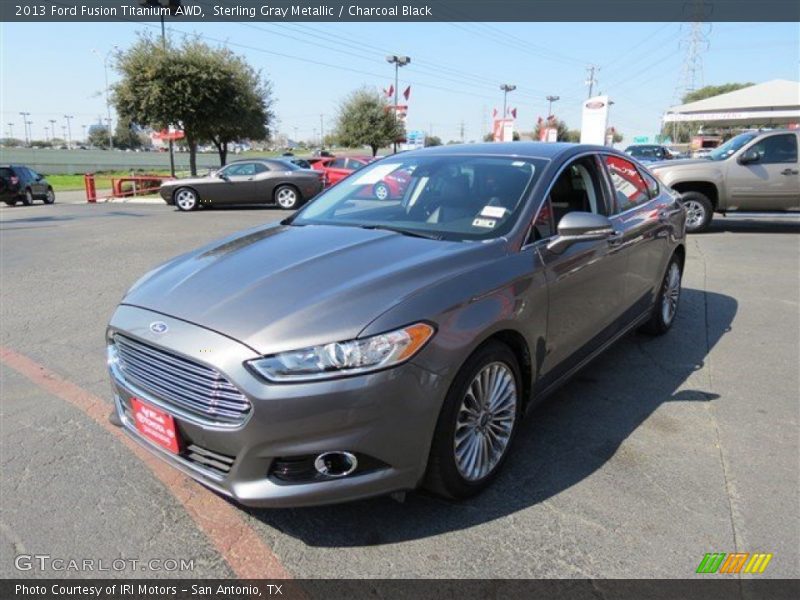 Sterling Gray Metallic / Charcoal Black 2013 Ford Fusion Titanium AWD