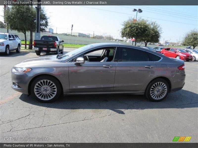 Sterling Gray Metallic / Charcoal Black 2013 Ford Fusion Titanium AWD