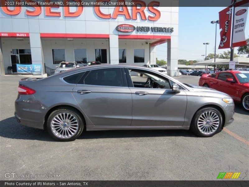 Sterling Gray Metallic / Charcoal Black 2013 Ford Fusion Titanium AWD