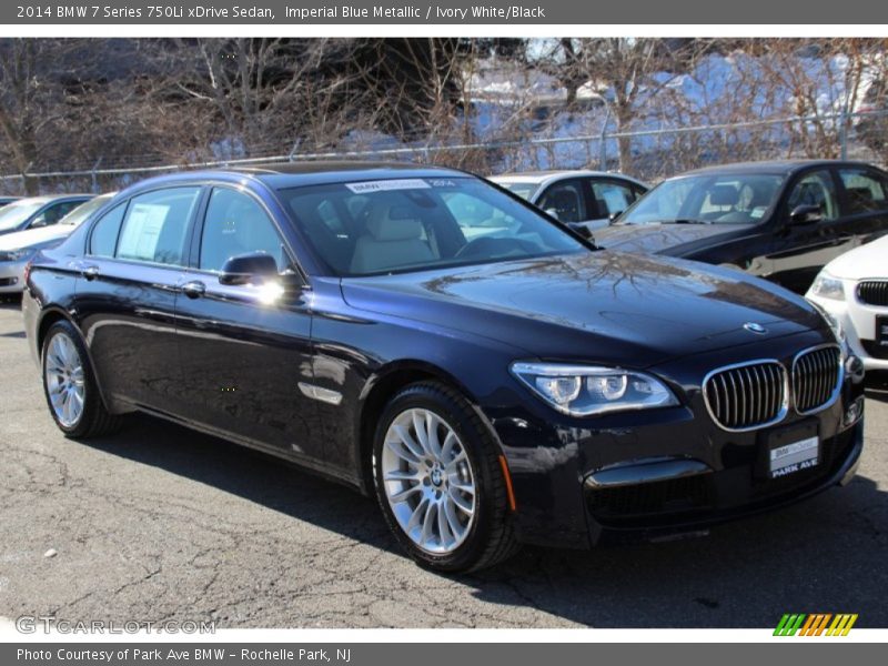 Imperial Blue Metallic / Ivory White/Black 2014 BMW 7 Series 750Li xDrive Sedan