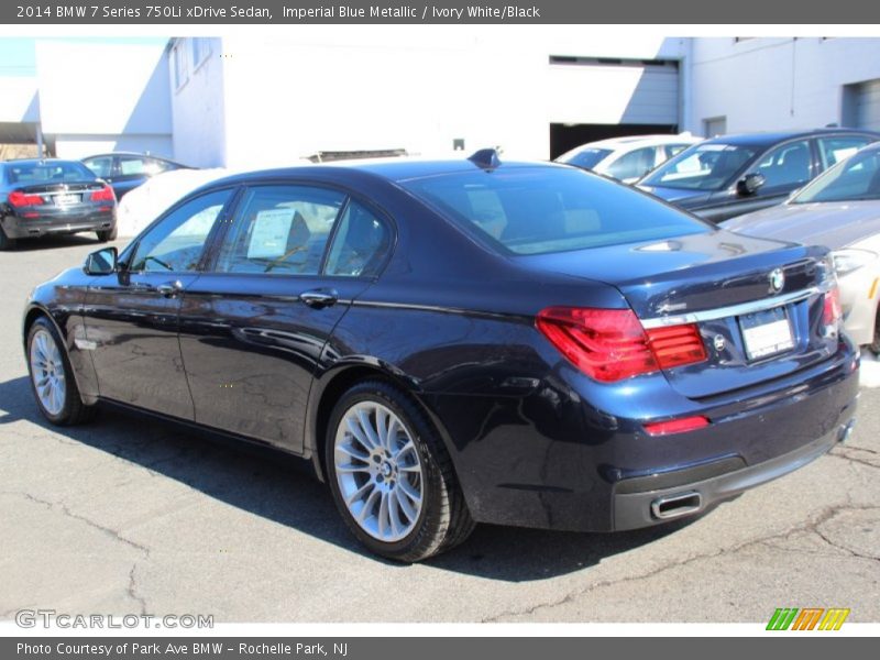 Imperial Blue Metallic / Ivory White/Black 2014 BMW 7 Series 750Li xDrive Sedan