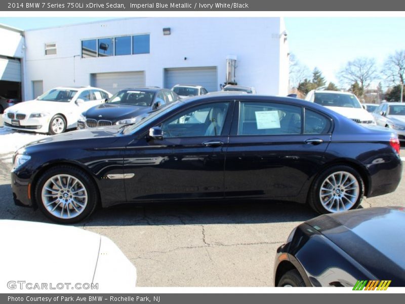 Imperial Blue Metallic / Ivory White/Black 2014 BMW 7 Series 750Li xDrive Sedan