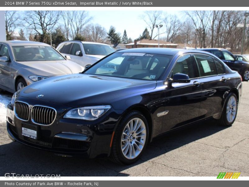 Imperial Blue Metallic / Ivory White/Black 2014 BMW 7 Series 750Li xDrive Sedan