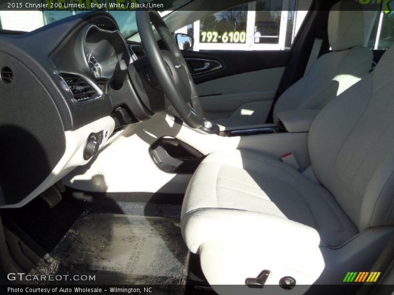 Bright White / Black/Linen 2015 Chrysler 200 Limited