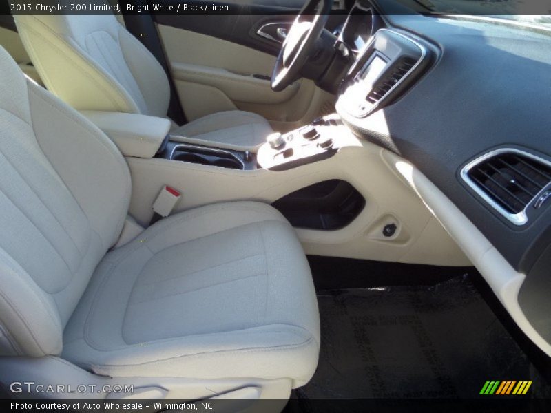 Bright White / Black/Linen 2015 Chrysler 200 Limited