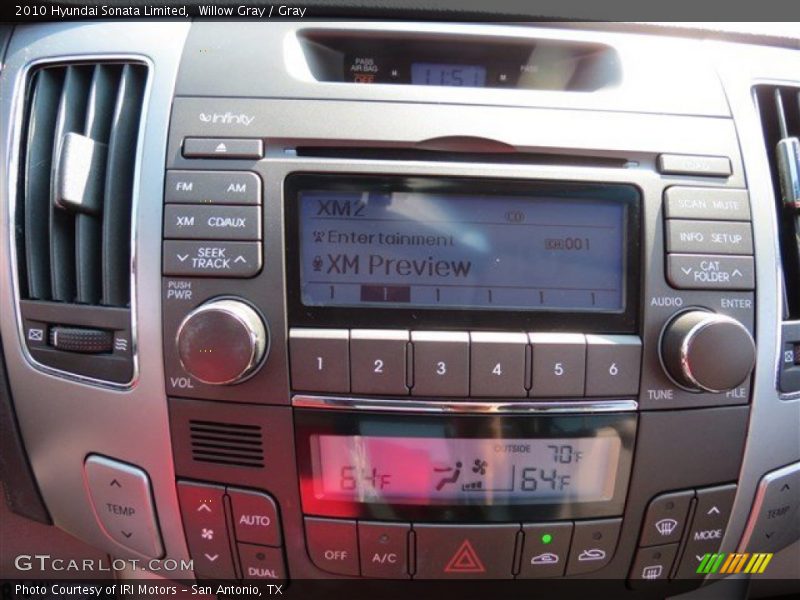 Willow Gray / Gray 2010 Hyundai Sonata Limited