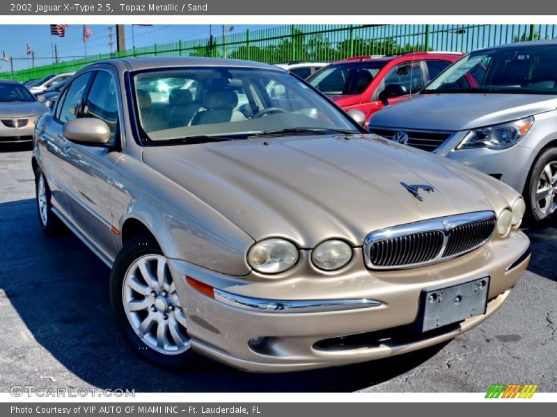 Topaz Metallic / Sand 2002 Jaguar X-Type 2.5