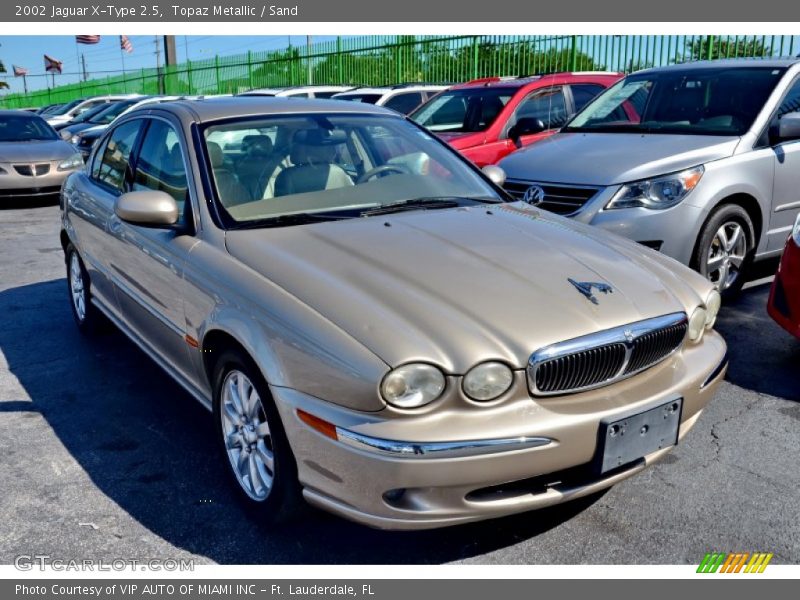 Topaz Metallic / Sand 2002 Jaguar X-Type 2.5