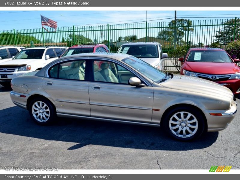 Topaz Metallic / Sand 2002 Jaguar X-Type 2.5