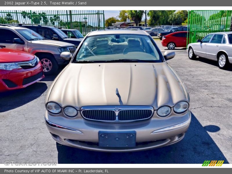 Topaz Metallic / Sand 2002 Jaguar X-Type 2.5