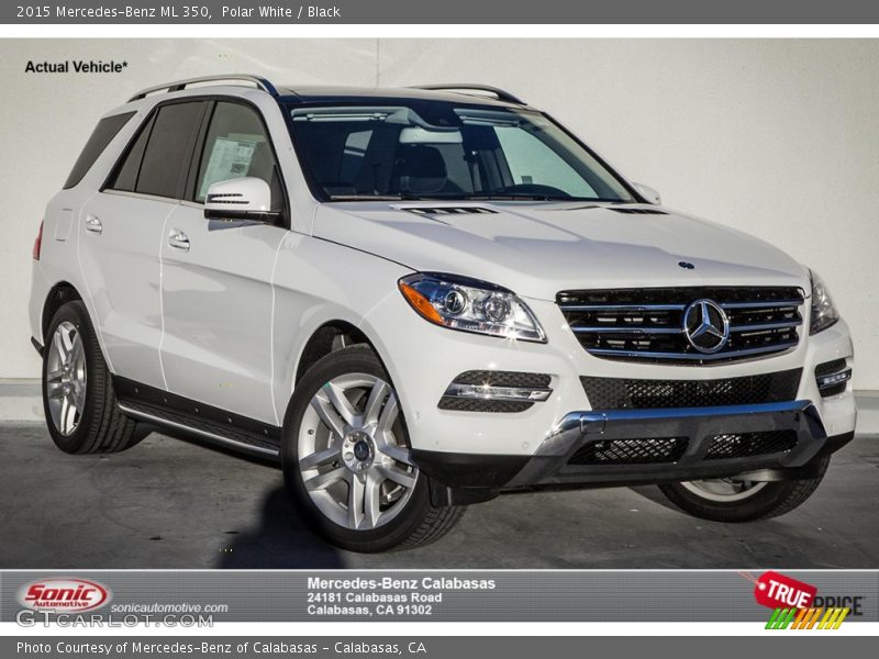 Polar White / Black 2015 Mercedes-Benz ML 350