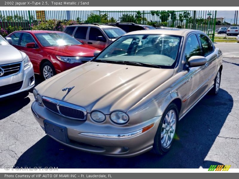 Topaz Metallic / Sand 2002 Jaguar X-Type 2.5