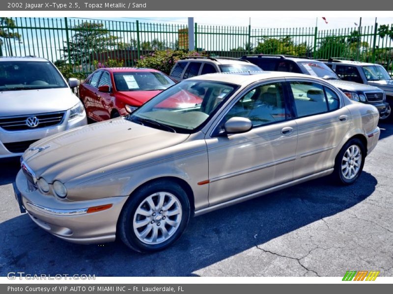 Topaz Metallic / Sand 2002 Jaguar X-Type 2.5