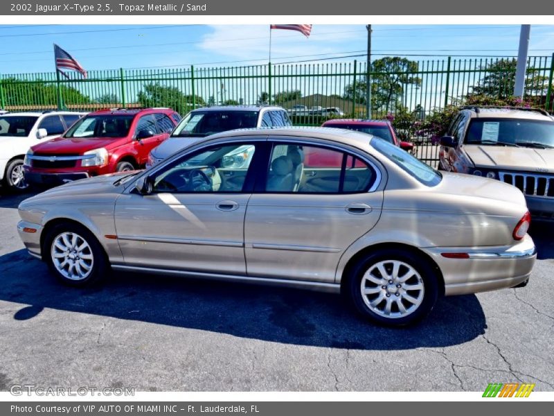 Topaz Metallic / Sand 2002 Jaguar X-Type 2.5