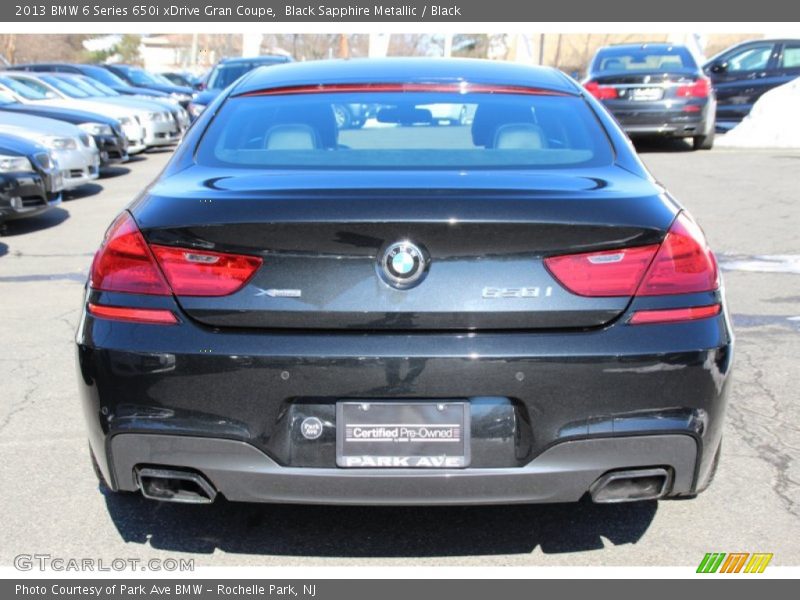 Black Sapphire Metallic / Black 2013 BMW 6 Series 650i xDrive Gran Coupe