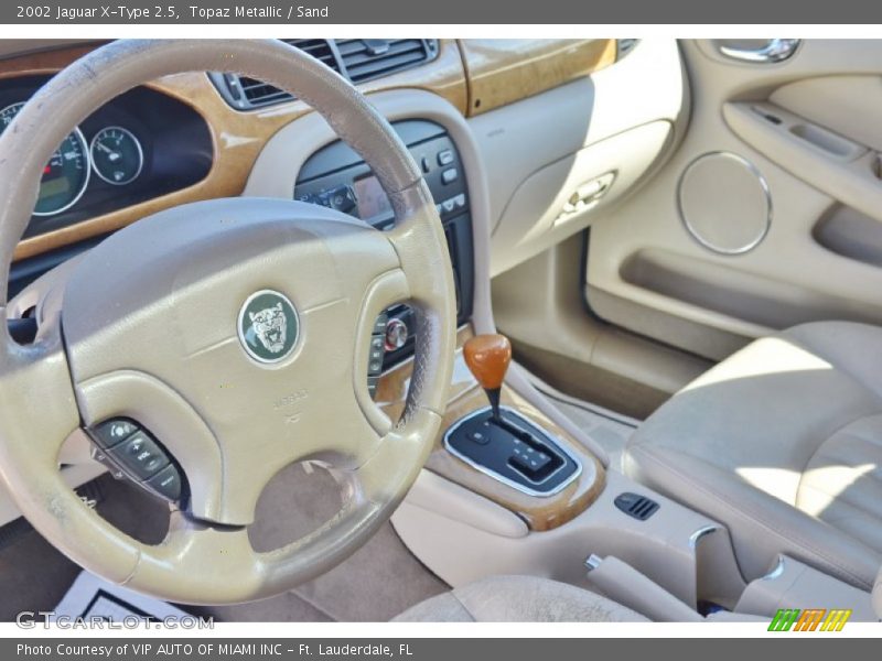 Topaz Metallic / Sand 2002 Jaguar X-Type 2.5