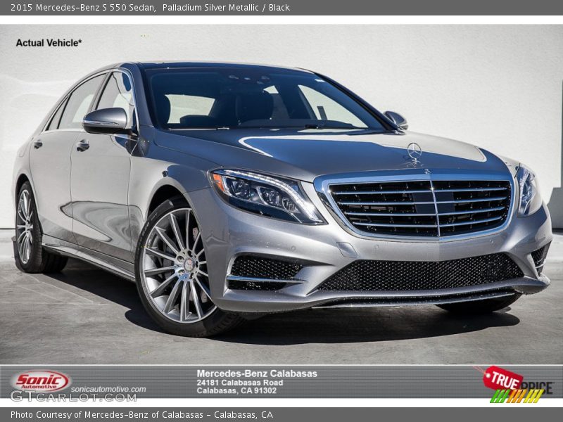 Palladium Silver Metallic / Black 2015 Mercedes-Benz S 550 Sedan