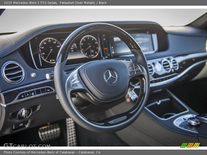 Palladium Silver Metallic / Black 2015 Mercedes-Benz S 550 Sedan