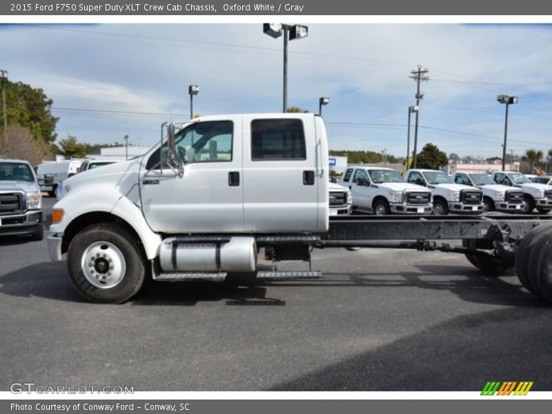 Oxford White / Gray 2015 Ford F750 Super Duty XLT Crew Cab Chassis