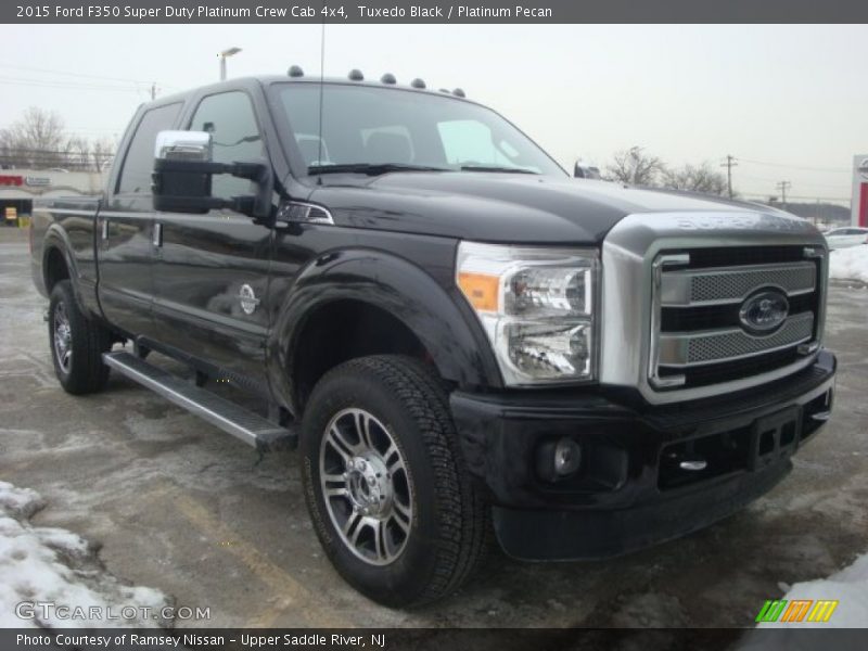 Tuxedo Black / Platinum Pecan 2015 Ford F350 Super Duty Platinum Crew Cab 4x4