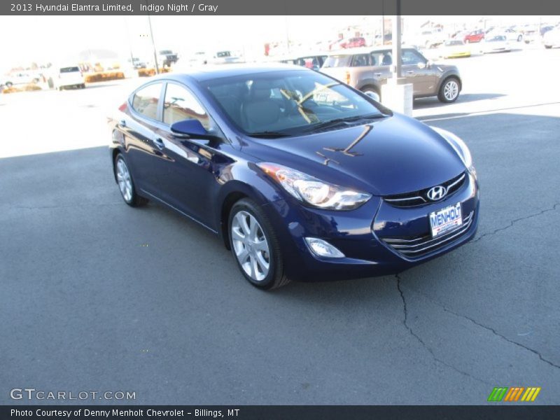 Indigo Night / Gray 2013 Hyundai Elantra Limited