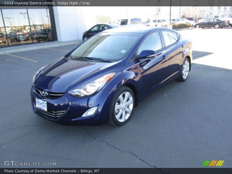 Indigo Night / Gray 2013 Hyundai Elantra Limited