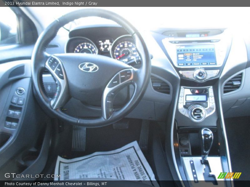 Indigo Night / Gray 2013 Hyundai Elantra Limited