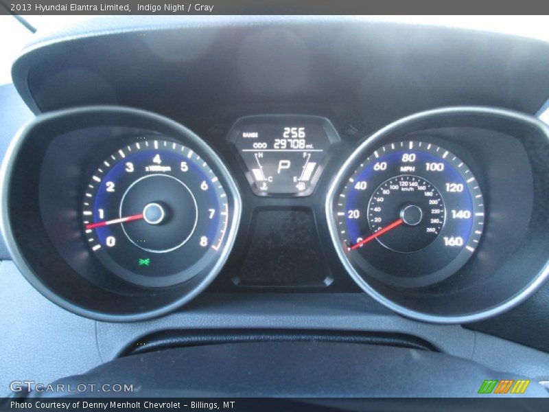 Indigo Night / Gray 2013 Hyundai Elantra Limited