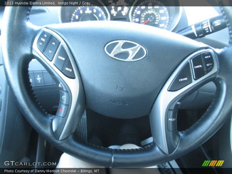 Indigo Night / Gray 2013 Hyundai Elantra Limited