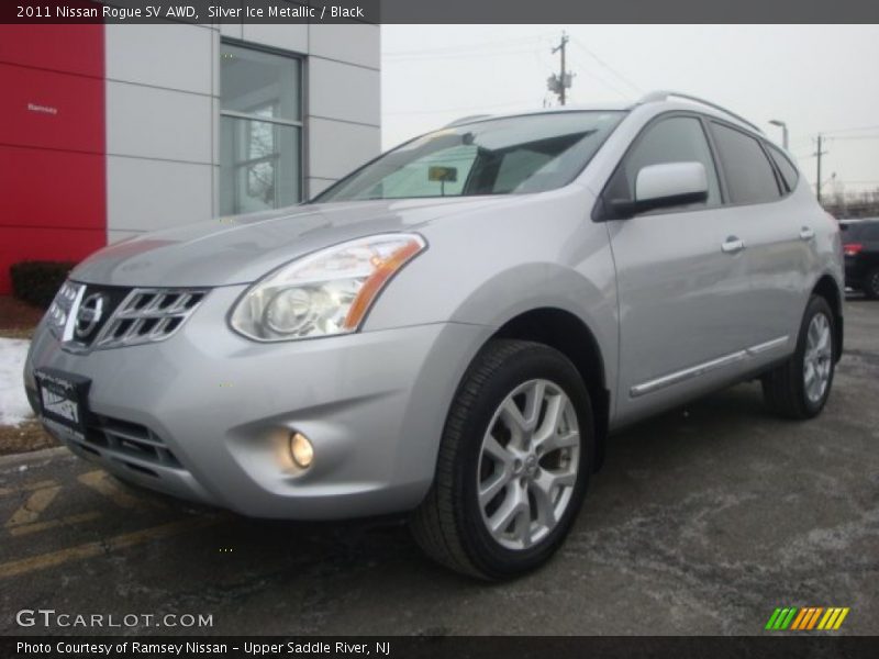 Silver Ice Metallic / Black 2011 Nissan Rogue SV AWD