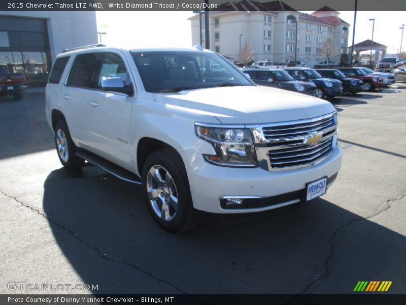 White Diamond Tricoat / Cocoa/Dune 2015 Chevrolet Tahoe LTZ 4WD