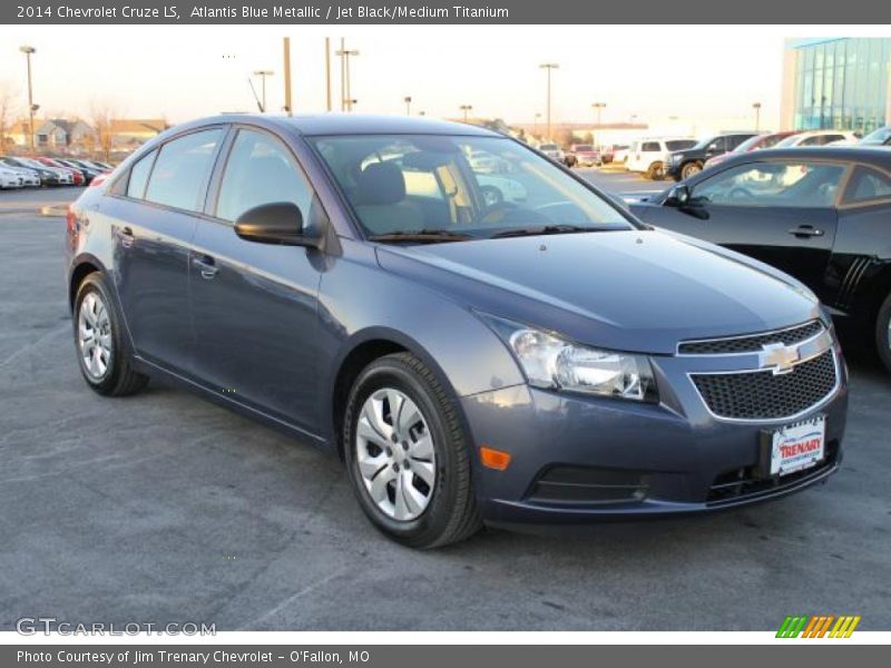 Atlantis Blue Metallic / Jet Black/Medium Titanium 2014 Chevrolet Cruze LS