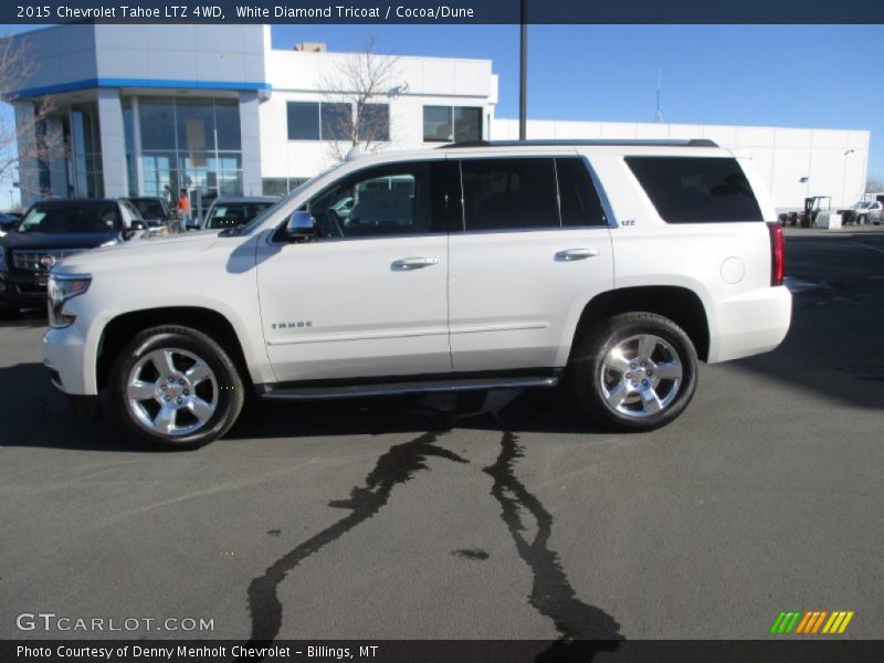 White Diamond Tricoat / Cocoa/Dune 2015 Chevrolet Tahoe LTZ 4WD