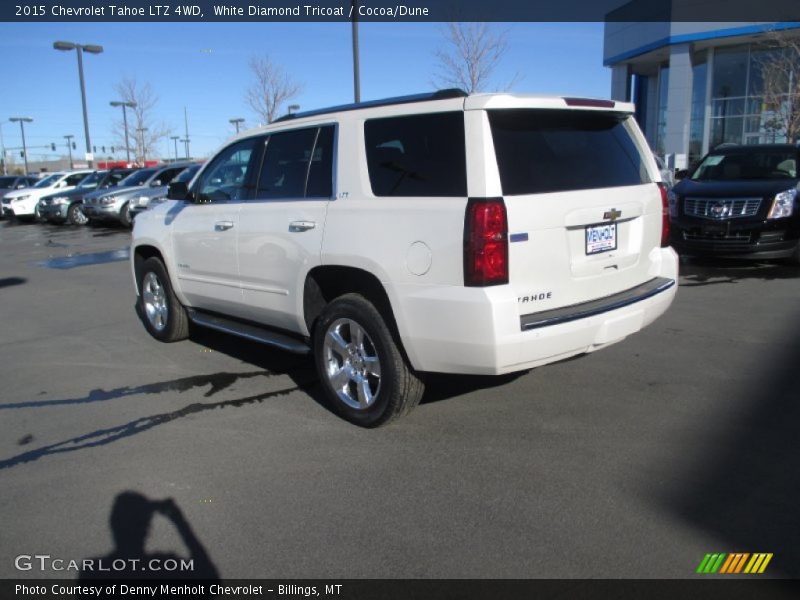 White Diamond Tricoat / Cocoa/Dune 2015 Chevrolet Tahoe LTZ 4WD