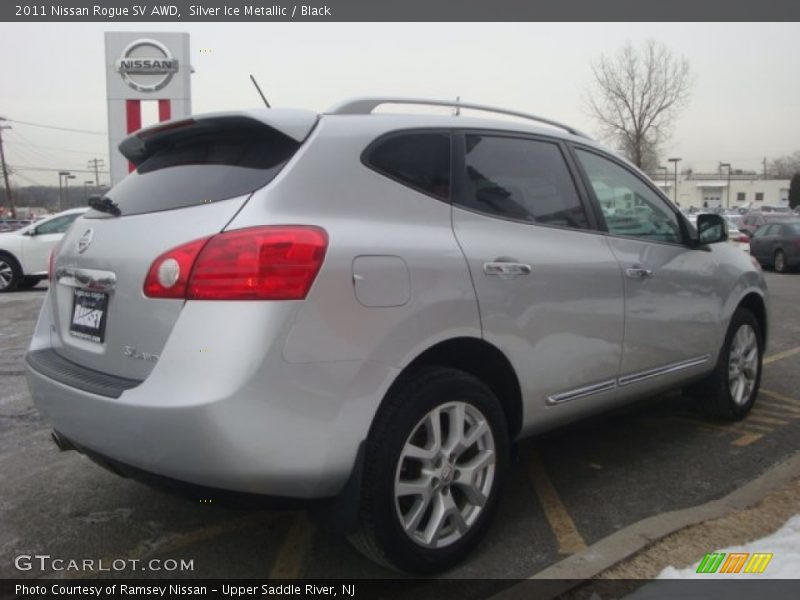 Silver Ice Metallic / Black 2011 Nissan Rogue SV AWD