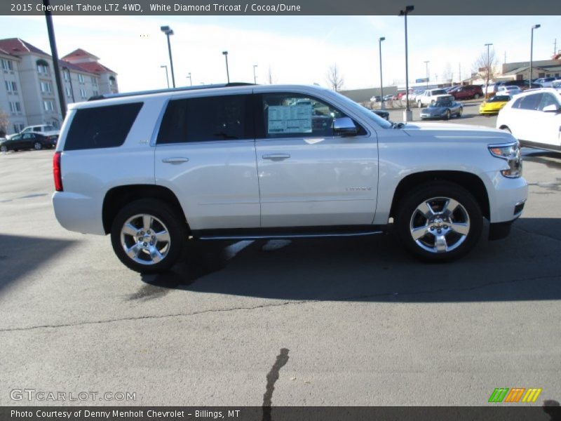 White Diamond Tricoat / Cocoa/Dune 2015 Chevrolet Tahoe LTZ 4WD