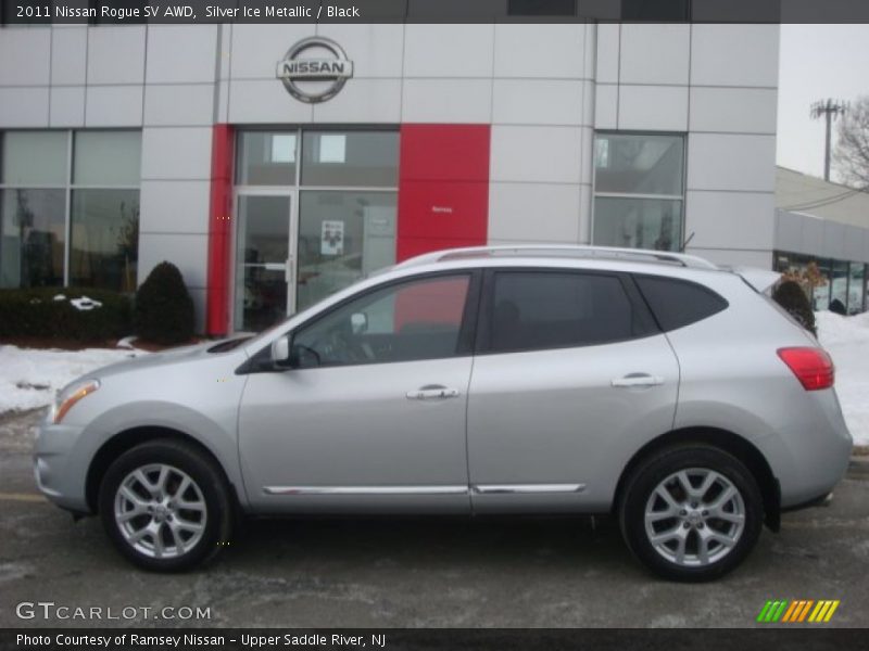Silver Ice Metallic / Black 2011 Nissan Rogue SV AWD