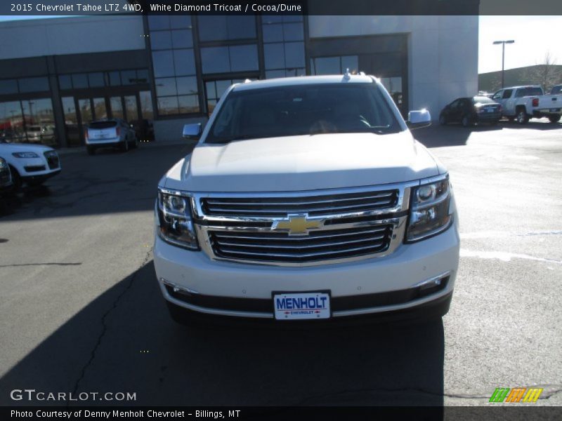 White Diamond Tricoat / Cocoa/Dune 2015 Chevrolet Tahoe LTZ 4WD