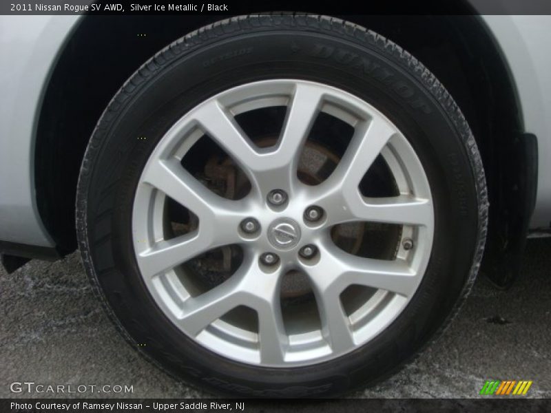 Silver Ice Metallic / Black 2011 Nissan Rogue SV AWD