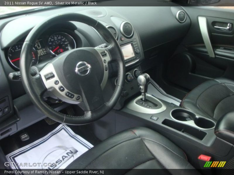 Silver Ice Metallic / Black 2011 Nissan Rogue SV AWD