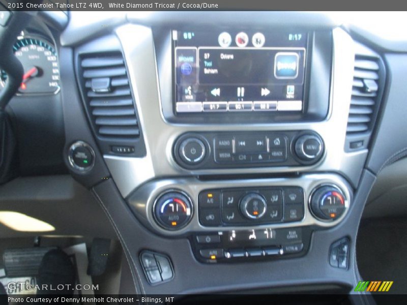 White Diamond Tricoat / Cocoa/Dune 2015 Chevrolet Tahoe LTZ 4WD