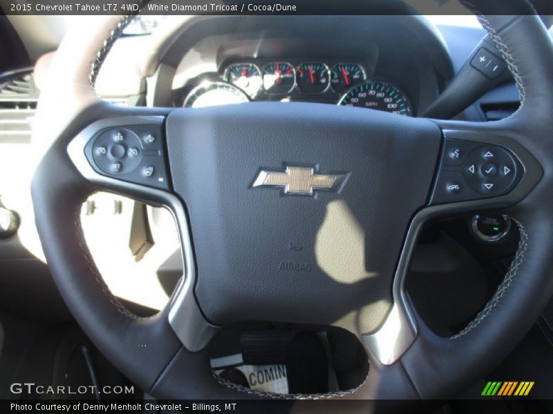 White Diamond Tricoat / Cocoa/Dune 2015 Chevrolet Tahoe LTZ 4WD